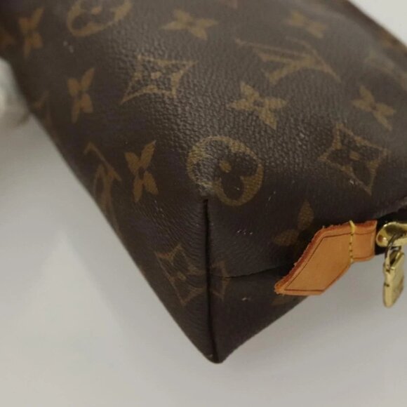 LOUIS VUITTON Monogram Pochette Cosmetic PM Cosmetic Pouch M47515 LV Auth 128420 - Picture 4 of 16